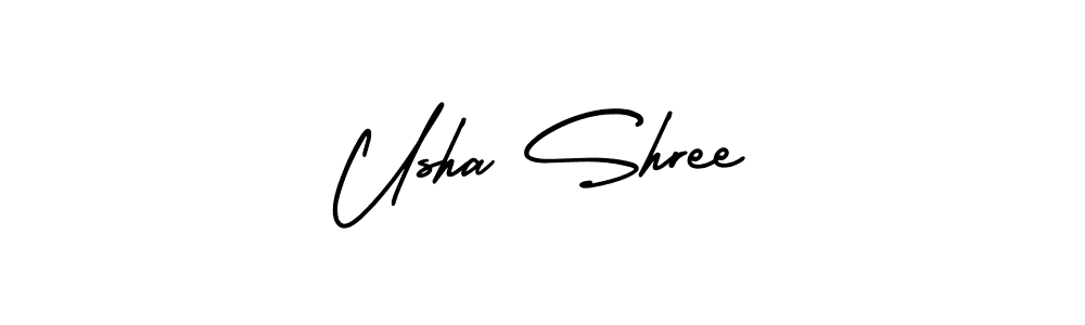 This is the best signature style for the Usha Shree name. Also you like these signature font (AmerikaSignatureDemo-Regular). Mix name signature. Usha Shree signature style 3 images and pictures png