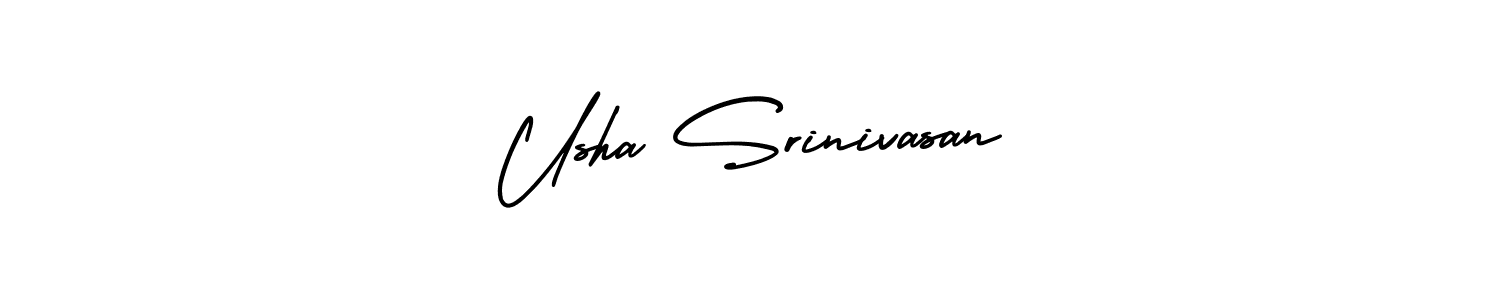 This is the best signature style for the Usha Srinivasan name. Also you like these signature font (AmerikaSignatureDemo-Regular). Mix name signature. Usha Srinivasan signature style 3 images and pictures png