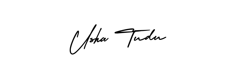 Also You can easily find your signature by using the search form. We will create Usha Tudu name handwritten signature images for you free of cost using AmerikaSignatureDemo-Regular sign style. Usha Tudu signature style 3 images and pictures png