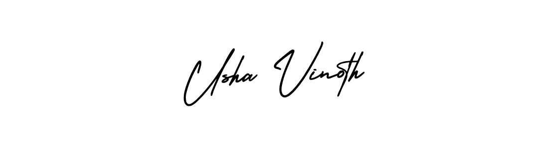 Also we have Usha Vinoth name is the best signature style. Create professional handwritten signature collection using AmerikaSignatureDemo-Regular autograph style. Usha Vinoth signature style 3 images and pictures png