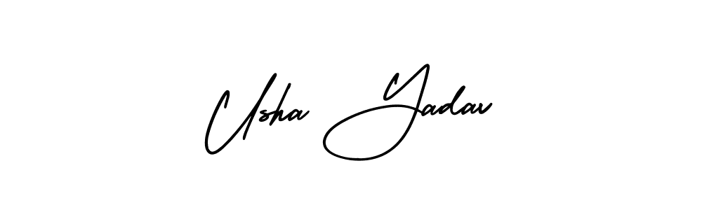 if you are searching for the best signature style for your name Usha Yadav. so please give up your signature search. here we have designed multiple signature styles  using AmerikaSignatureDemo-Regular. Usha Yadav signature style 3 images and pictures png