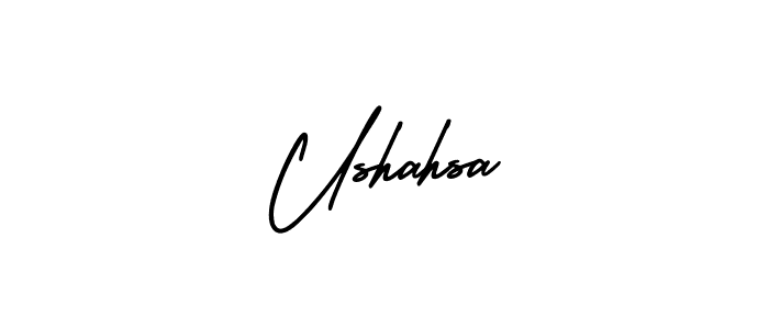 Ushahsa stylish signature style. Best Handwritten Sign (AmerikaSignatureDemo-Regular) for my name. Handwritten Signature Collection Ideas for my name Ushahsa. Ushahsa signature style 3 images and pictures png