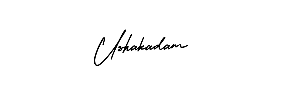 Create a beautiful signature design for name Ushakadam. With this signature (AmerikaSignatureDemo-Regular) fonts, you can make a handwritten signature for free. Ushakadam signature style 3 images and pictures png