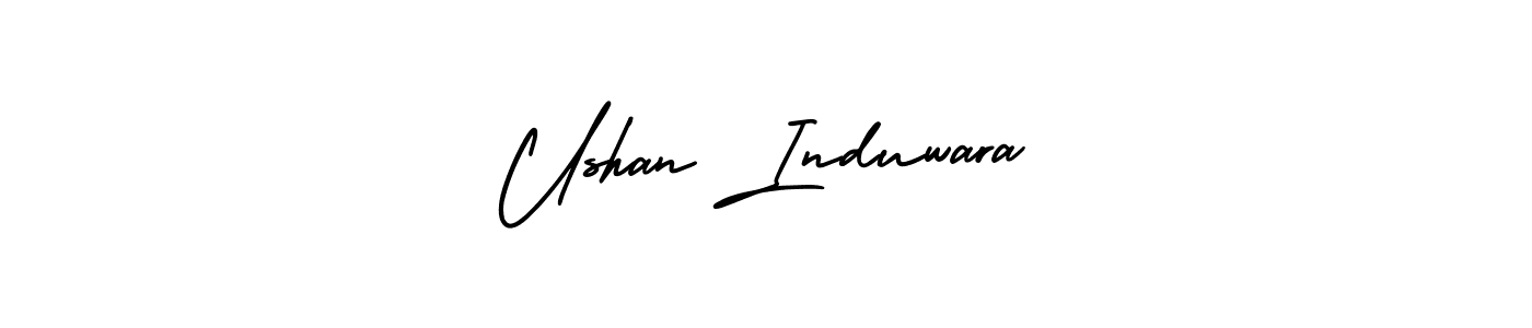 How to make Ushan Induwara signature? AmerikaSignatureDemo-Regular is a professional autograph style. Create handwritten signature for Ushan Induwara name. Ushan Induwara signature style 3 images and pictures png