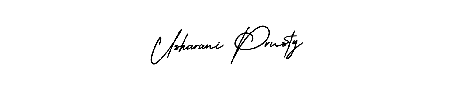 Make a short Usharani Prusty signature style. Manage your documents anywhere anytime using AmerikaSignatureDemo-Regular. Create and add eSignatures, submit forms, share and send files easily. Usharani Prusty signature style 3 images and pictures png