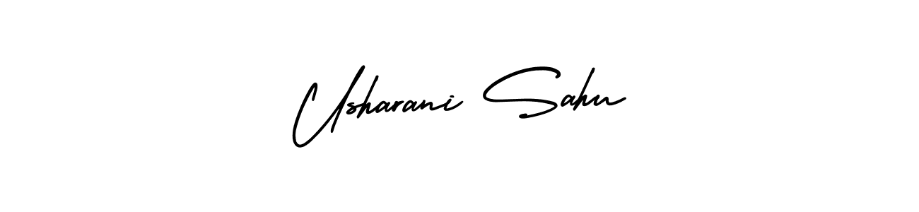 Usharani Sahu stylish signature style. Best Handwritten Sign (AmerikaSignatureDemo-Regular) for my name. Handwritten Signature Collection Ideas for my name Usharani Sahu. Usharani Sahu signature style 3 images and pictures png