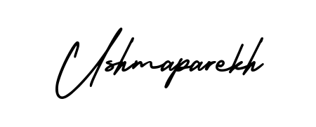 Achieve flawless digital penmanship with Ushmaparekh name in AmerikaSignatureDemo-Regular font. The perfect tool for creating online signatures. Ushmaparekh signature style 3 images and pictures png