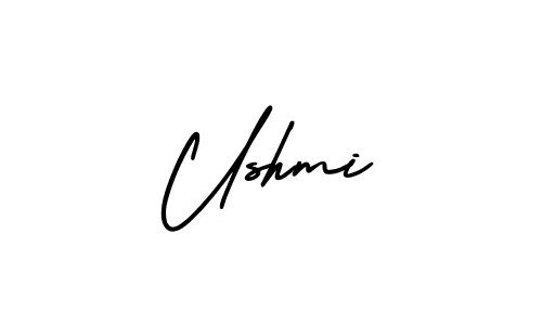 How to make Ushmi signature? AmerikaSignatureDemo-Regular is a professional autograph style. Create handwritten signature for Ushmi name. Ushmi signature style 3 images and pictures png