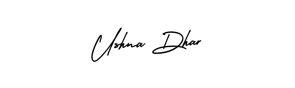 Make a beautiful signature design for name Ushna Dhar. With this signature (AmerikaSignatureDemo-Regular) style, you can create a handwritten signature for free. Ushna Dhar signature style 3 images and pictures png