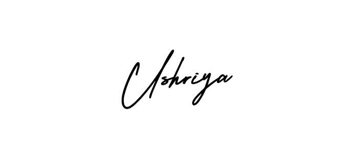 Best and Professional Signature Style for Ushriya. AmerikaSignatureDemo-Regular Best Signature Style Collection. Ushriya signature style 3 images and pictures png