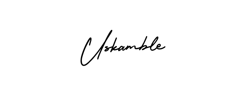 Also we have Uskamble name is the best signature style. Create professional handwritten signature collection using AmerikaSignatureDemo-Regular autograph style. Uskamble signature style 3 images and pictures png