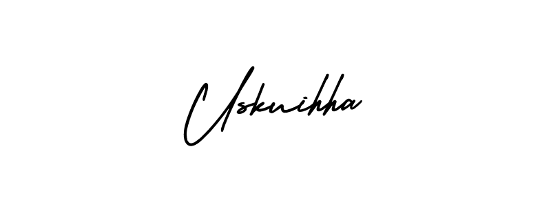 How to make Uskuihha signature? AmerikaSignatureDemo-Regular is a professional autograph style. Create handwritten signature for Uskuihha name. Uskuihha signature style 3 images and pictures png