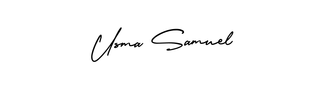 How to make Usma Samuel signature? AmerikaSignatureDemo-Regular is a professional autograph style. Create handwritten signature for Usma Samuel name. Usma Samuel signature style 3 images and pictures png