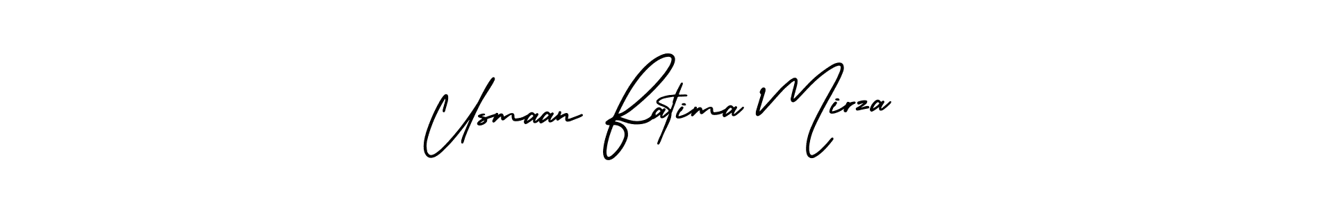 Usmaan Fatima Mirza stylish signature style. Best Handwritten Sign (AmerikaSignatureDemo-Regular) for my name. Handwritten Signature Collection Ideas for my name Usmaan Fatima Mirza. Usmaan Fatima Mirza signature style 3 images and pictures png