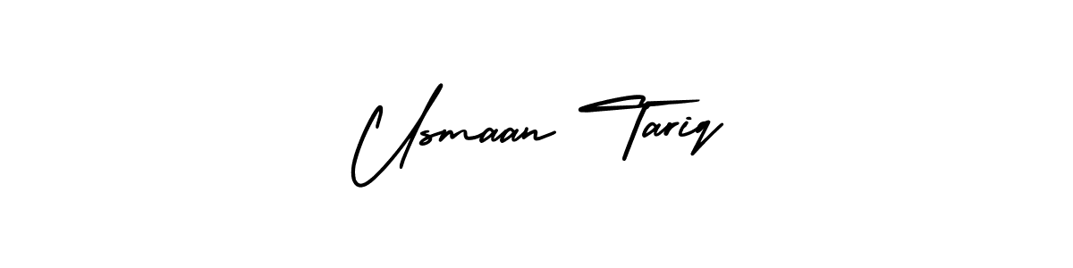How to make Usmaan Tariq signature? AmerikaSignatureDemo-Regular is a professional autograph style. Create handwritten signature for Usmaan Tariq name. Usmaan Tariq signature style 3 images and pictures png