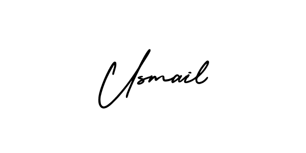 How to make Usmail name signature. Use AmerikaSignatureDemo-Regular style for creating short signs online. This is the latest handwritten sign. Usmail signature style 3 images and pictures png