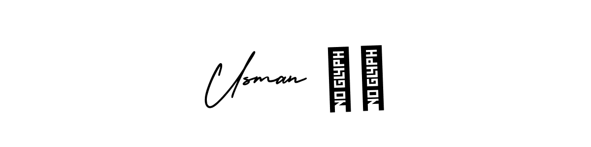 Make a beautiful signature design for name Usman ❤️. With this signature (AmerikaSignatureDemo-Regular) style, you can create a handwritten signature for free. Usman ❤️ signature style 3 images and pictures png