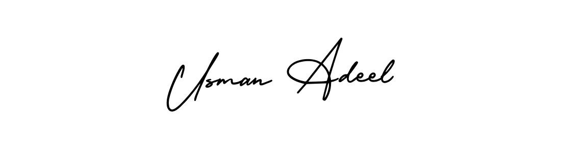 Usman Adeel stylish signature style. Best Handwritten Sign (AmerikaSignatureDemo-Regular) for my name. Handwritten Signature Collection Ideas for my name Usman Adeel. Usman Adeel signature style 3 images and pictures png