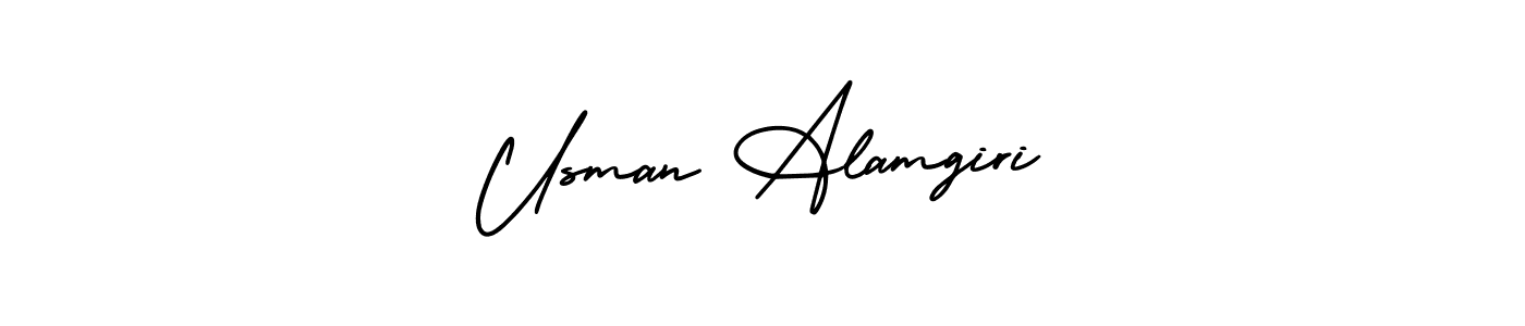 How to Draw Usman Alamgiri signature style? AmerikaSignatureDemo-Regular is a latest design signature styles for name Usman Alamgiri. Usman Alamgiri signature style 3 images and pictures png