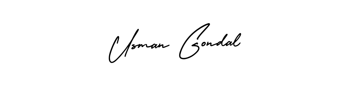 Make a beautiful signature design for name Usman Gondal. Use this online signature maker to create a handwritten signature for free. Usman Gondal signature style 3 images and pictures png