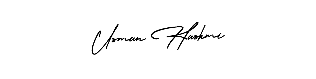 Use a signature maker to create a handwritten signature online. With this signature software, you can design (AmerikaSignatureDemo-Regular) your own signature for name Usman Hashmi. Usman Hashmi signature style 3 images and pictures png