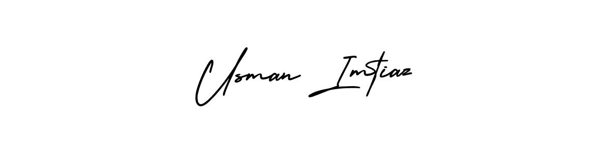 You should practise on your own different ways (AmerikaSignatureDemo-Regular) to write your name (Usman Imtiaz) in signature. don't let someone else do it for you. Usman Imtiaz signature style 3 images and pictures png