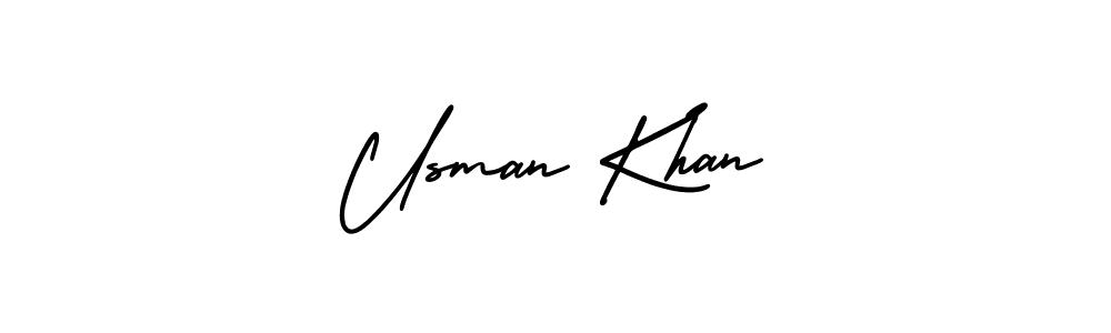Usman Khan stylish signature style. Best Handwritten Sign (AmerikaSignatureDemo-Regular) for my name. Handwritten Signature Collection Ideas for my name Usman Khan. Usman Khan signature style 3 images and pictures png