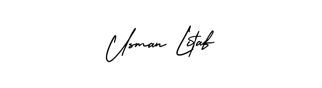 Make a beautiful signature design for name Usman Litaf. Use this online signature maker to create a handwritten signature for free. Usman Litaf signature style 3 images and pictures png