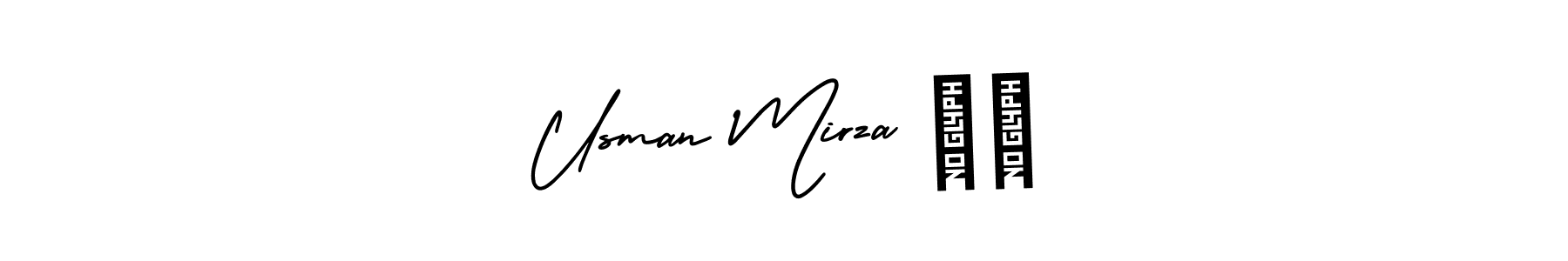 Also we have Usman Mirza ❤️ name is the best signature style. Create professional handwritten signature collection using AmerikaSignatureDemo-Regular autograph style. Usman Mirza ❤️ signature style 3 images and pictures png