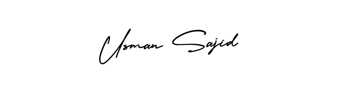 Make a beautiful signature design for name Usman Sajid. With this signature (AmerikaSignatureDemo-Regular) style, you can create a handwritten signature for free. Usman Sajid signature style 3 images and pictures png