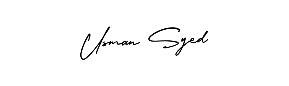 How to make Usman Syed signature? AmerikaSignatureDemo-Regular is a professional autograph style. Create handwritten signature for Usman Syed name. Usman Syed signature style 3 images and pictures png