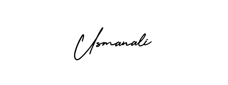 Make a beautiful signature design for name Usmanali. With this signature (AmerikaSignatureDemo-Regular) style, you can create a handwritten signature for free. Usmanali signature style 3 images and pictures png