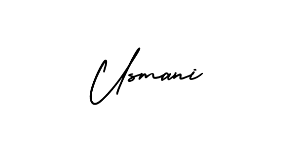 Create a beautiful signature design for name Usmani. With this signature (AmerikaSignatureDemo-Regular) fonts, you can make a handwritten signature for free. Usmani signature style 3 images and pictures png