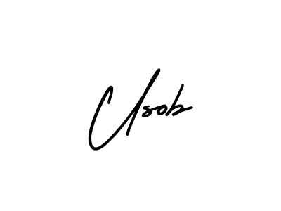 Design your own signature with our free online signature maker. With this signature software, you can create a handwritten (AmerikaSignatureDemo-Regular) signature for name Usob. Usob signature style 3 images and pictures png