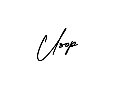 The best way (AmerikaSignatureDemo-Regular) to make a short signature is to pick only two or three words in your name. The name Usop include a total of six letters. For converting this name. Usop signature style 3 images and pictures png