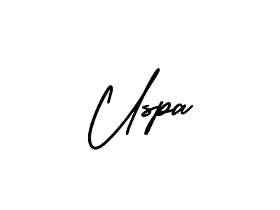 Create a beautiful signature design for name Uspa. With this signature (AmerikaSignatureDemo-Regular) fonts, you can make a handwritten signature for free. Uspa signature style 3 images and pictures png