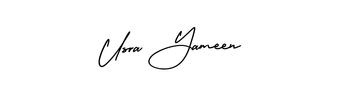 Also we have Usra Yameen name is the best signature style. Create professional handwritten signature collection using AmerikaSignatureDemo-Regular autograph style. Usra Yameen signature style 3 images and pictures png