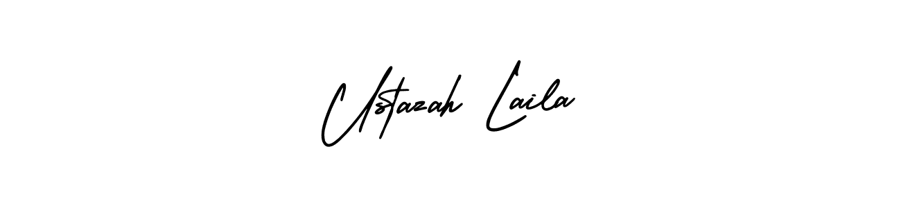 How to make Ustazah Laila signature? AmerikaSignatureDemo-Regular is a professional autograph style. Create handwritten signature for Ustazah Laila name. Ustazah Laila signature style 3 images and pictures png