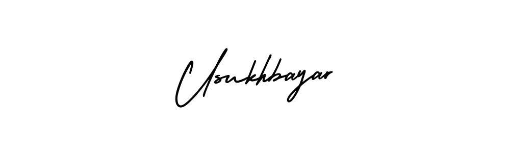 Usukhbayar stylish signature style. Best Handwritten Sign (AmerikaSignatureDemo-Regular) for my name. Handwritten Signature Collection Ideas for my name Usukhbayar. Usukhbayar signature style 3 images and pictures png