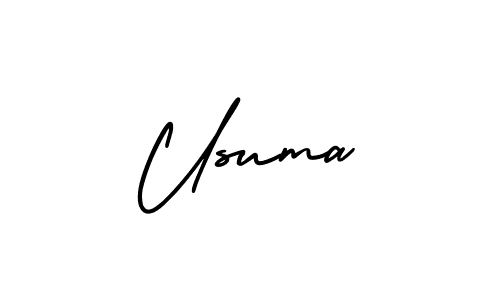 It looks lik you need a new signature style for name Usuma. Design unique handwritten (AmerikaSignatureDemo-Regular) signature with our free signature maker in just a few clicks. Usuma signature style 3 images and pictures png