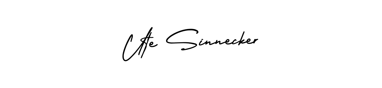 This is the best signature style for the Ute Sinnecker name. Also you like these signature font (AmerikaSignatureDemo-Regular). Mix name signature. Ute Sinnecker signature style 3 images and pictures png