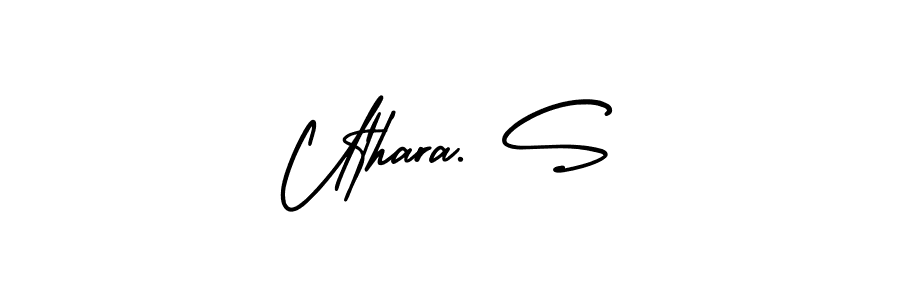 Create a beautiful signature design for name Uthara. S. With this signature (AmerikaSignatureDemo-Regular) fonts, you can make a handwritten signature for free. Uthara. S signature style 3 images and pictures png