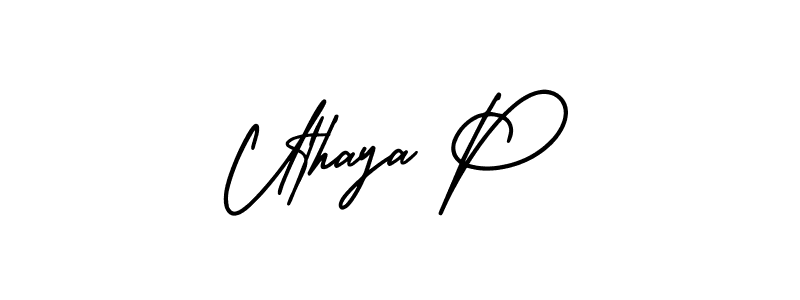 Make a beautiful signature design for name Uthaya P. Use this online signature maker to create a handwritten signature for free. Uthaya P signature style 3 images and pictures png