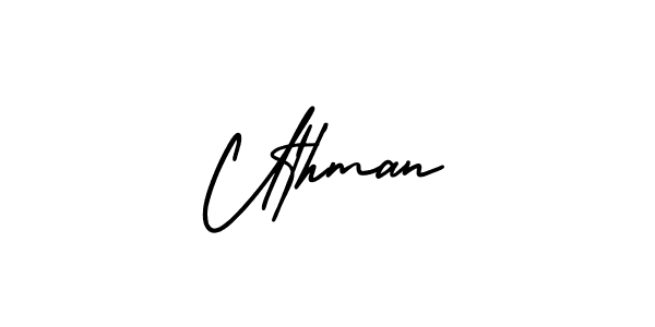 It looks lik you need a new signature style for name Uthman. Design unique handwritten (AmerikaSignatureDemo-Regular) signature with our free signature maker in just a few clicks. Uthman signature style 3 images and pictures png