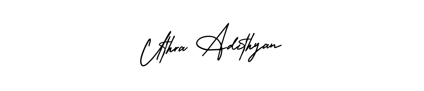 Make a beautiful signature design for name Uthra Adithyan. With this signature (AmerikaSignatureDemo-Regular) style, you can create a handwritten signature for free. Uthra Adithyan signature style 3 images and pictures png