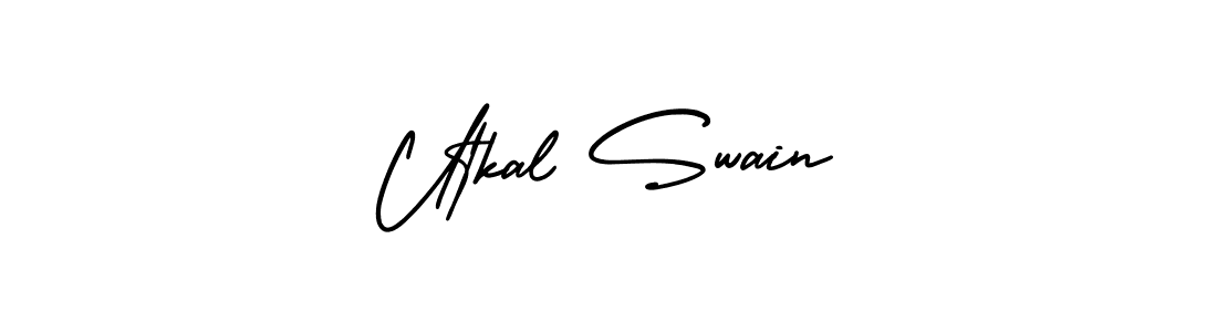 It looks lik you need a new signature style for name Utkal Swain. Design unique handwritten (AmerikaSignatureDemo-Regular) signature with our free signature maker in just a few clicks. Utkal Swain signature style 3 images and pictures png