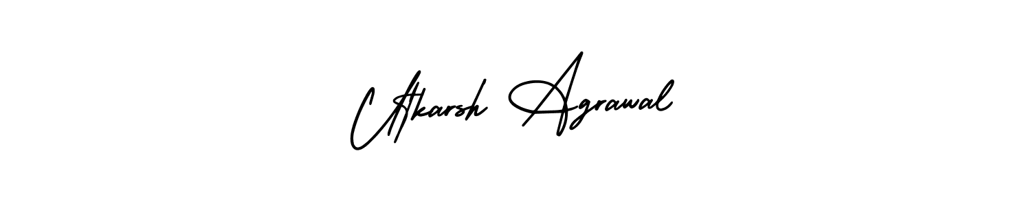 You should practise on your own different ways (AmerikaSignatureDemo-Regular) to write your name (Utkarsh Agrawal) in signature. don't let someone else do it for you. Utkarsh Agrawal signature style 3 images and pictures png