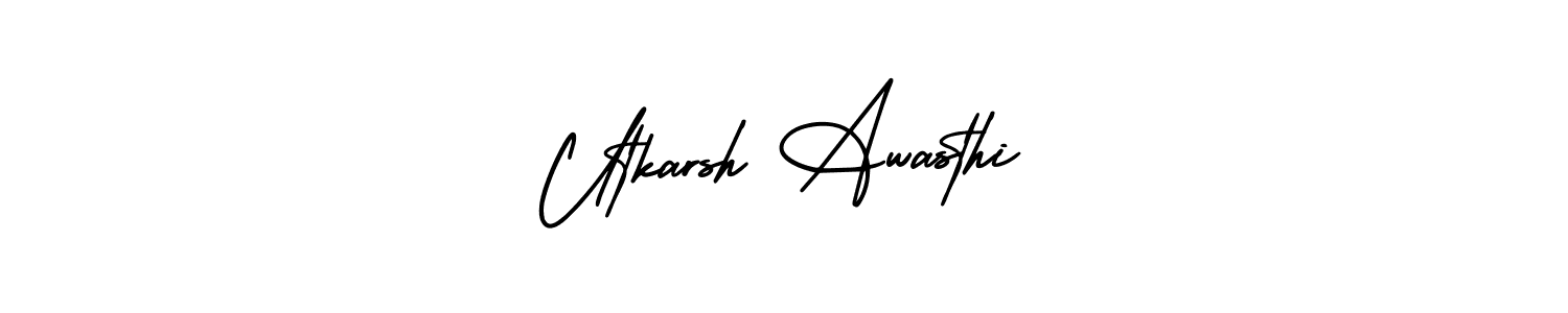 Utkarsh Awasthi stylish signature style. Best Handwritten Sign (AmerikaSignatureDemo-Regular) for my name. Handwritten Signature Collection Ideas for my name Utkarsh Awasthi. Utkarsh Awasthi signature style 3 images and pictures png