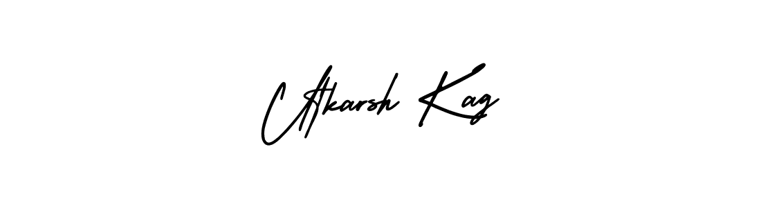 How to make Utkarsh Kag name signature. Use AmerikaSignatureDemo-Regular style for creating short signs online. This is the latest handwritten sign. Utkarsh Kag signature style 3 images and pictures png