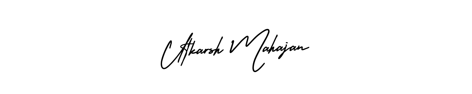 How to make Utkarsh Mahajan signature? AmerikaSignatureDemo-Regular is a professional autograph style. Create handwritten signature for Utkarsh Mahajan name. Utkarsh Mahajan signature style 3 images and pictures png